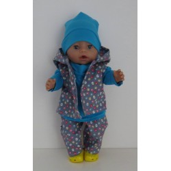 luxe broek set gebloemd baby born 43cm