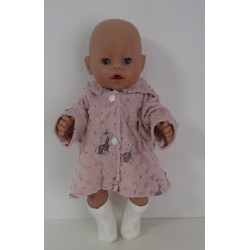 winterjas roze giraffe baby born 43cm