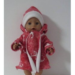 winterjas set rood ankers baby born 43cm