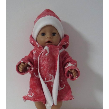 winterjas set rood ankers baby born 43cm
