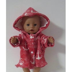 winterjas set rood ankers baby born 43cm