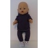 broek set paars stippen baby born 43cm