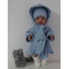 winterjas set blauw vogels baby born 43cm