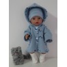 winterjas set blauw vogels baby born 43cm