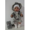 winterjas set grijs paard  baby born 43cm
