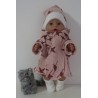 winterjas set roze vogels baby born 43cm