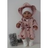 winterjas set roze vogels baby born 43cm