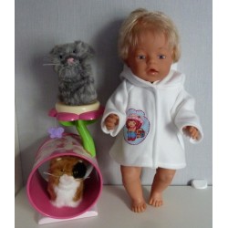 winterjas met strawberry shortcake in aardbei baby born 43cm