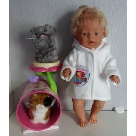 winterjas met strawberry shortcake in aardbei baby born 43cm