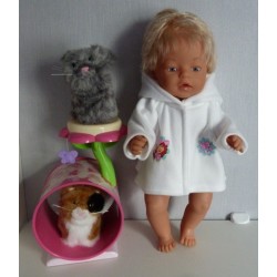 winterjas met strawberry shortcake baby born 43cm