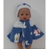 poncho blauw beren baby born 43cm