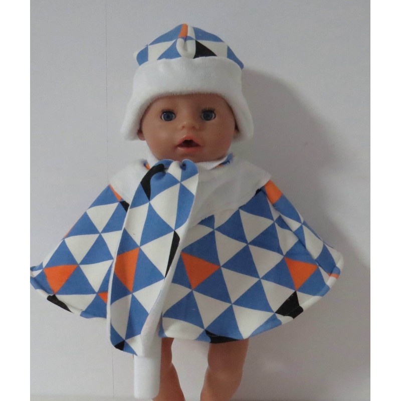 poncho blauw baby born 43cm poncho blauw baby born 43cm