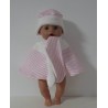 poncho roze gestreept baby born 43cm