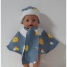 poncho blauw leeuwen baby born 43cm