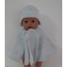 poncho blauw bewerkt baby born 43cm