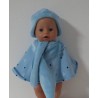 poncho blauw eiffeltoren baby born 43cm