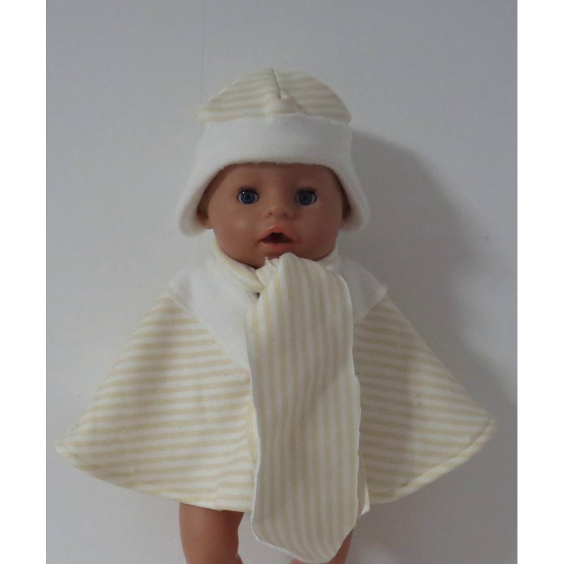 poncho geel gestreept baby born 43cm poncho geel gestreept baby born 43cm