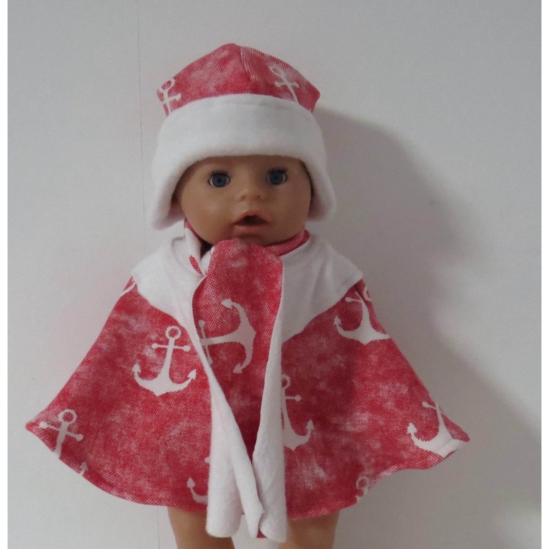 poncho rood ankers baby born 43cm poncho rood ankers baby born 43cm