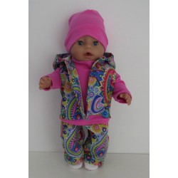 luxe broek set groen retro baby born 43cm