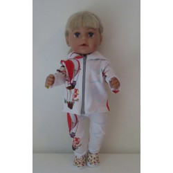vest setje wit met joki baby born 43cm