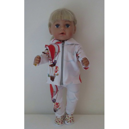 vest setje wit met joki baby born 43cm