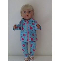 vest setje blauw trollz baby born 43cm