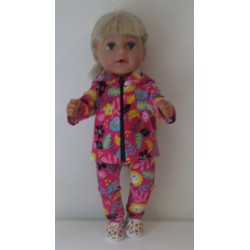 vest setje hard roze leeuwen baby born 43cm
