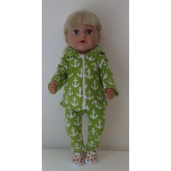 vest setje groen ankers baby born 43cm