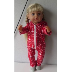 vest setje rood ankers baby born 43cm