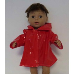 regenjas rood baby born 43cm