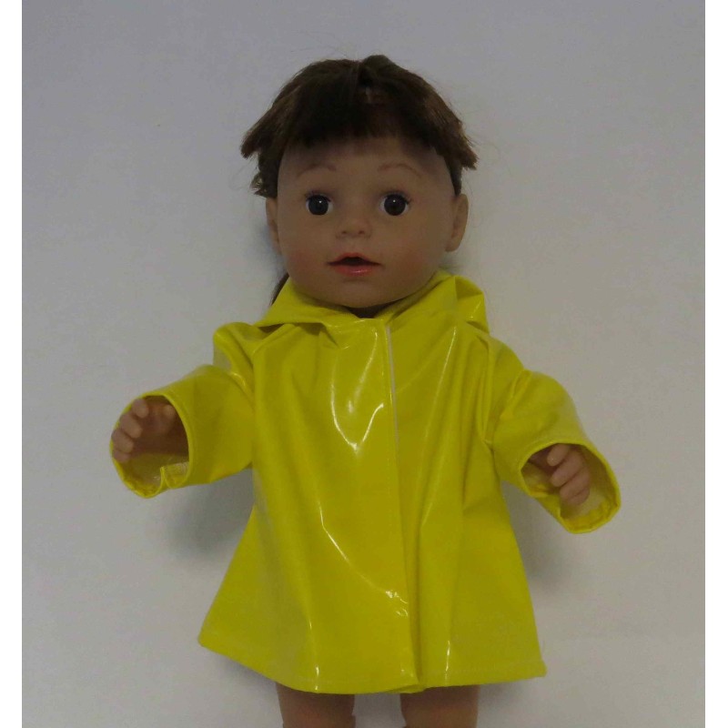 regenjas geel  baby born 43cm