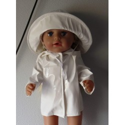 regenjas wit baby born 43cm
