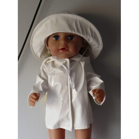regenjas wit baby born 43cm