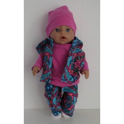 luxe broek set blauw bohim baby born 43cm