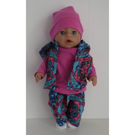 luxe broek set blauw bohim baby born 43cm