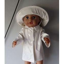 regenjas wit baby born 43cm