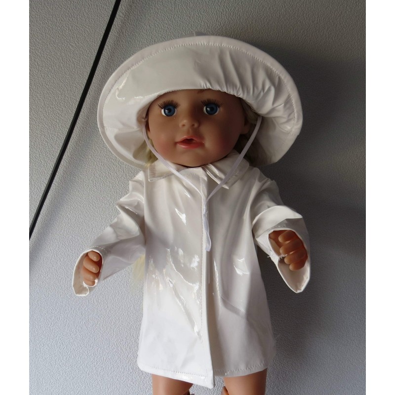 regenjas wit baby born 43cm