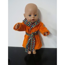 badjas oranje met ballen baby born 43cm