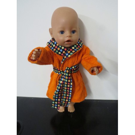badjas oranje met ballen baby born 43cm