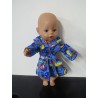 ochtendjas blauw koekie monster  baby born 43cm