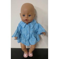 ballonjas kort blauw baby born 43cm