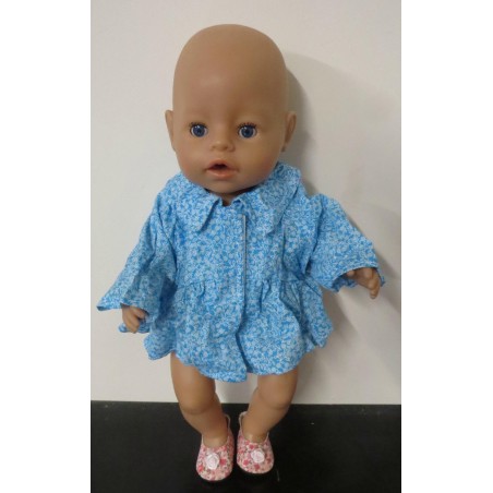 ballonjas kort blauw baby born 43cm