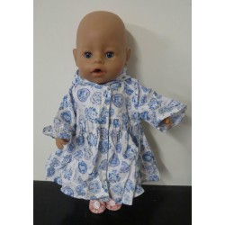 ballonjas blauw hartjes baby born 43cm
