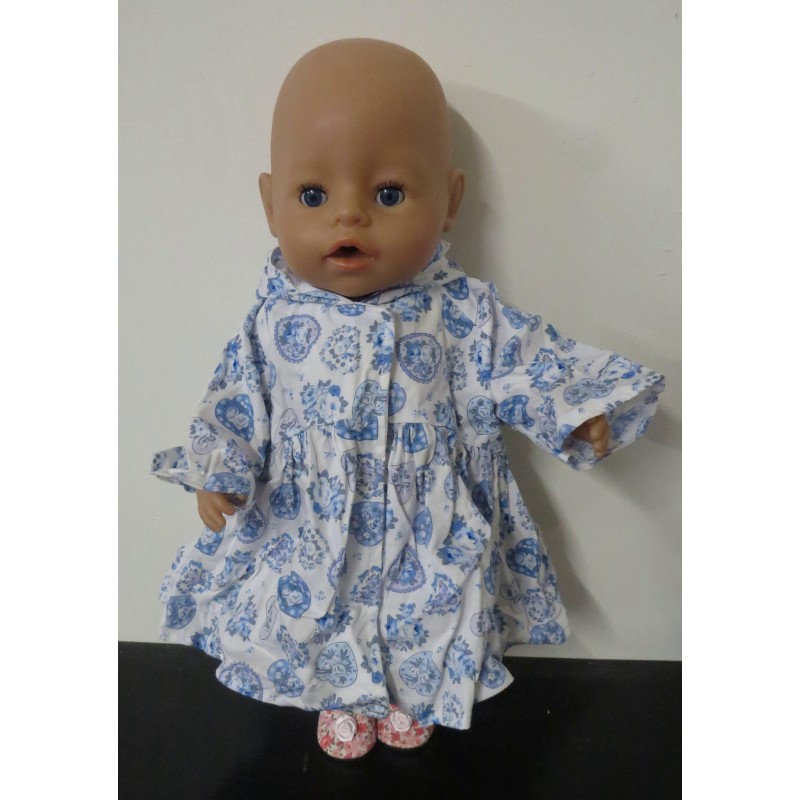 ballonjas blauw hartjes baby born 43cm