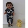 capuchontrui setje blauw eenhoorn  baby born 43cm