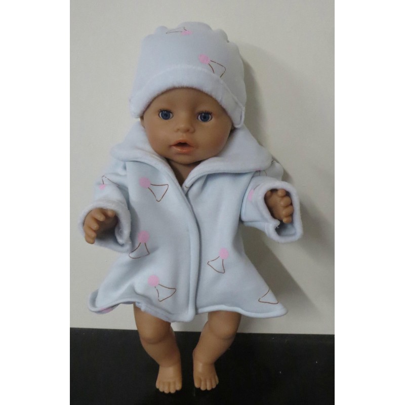 kraagjas blauw baby born 43cm
