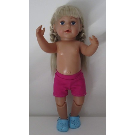 korte broek hard roze baby born 43cm
