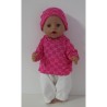 capuchontrui setje roze baby born 43cm
