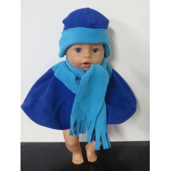poncho blauw baby born 43cm