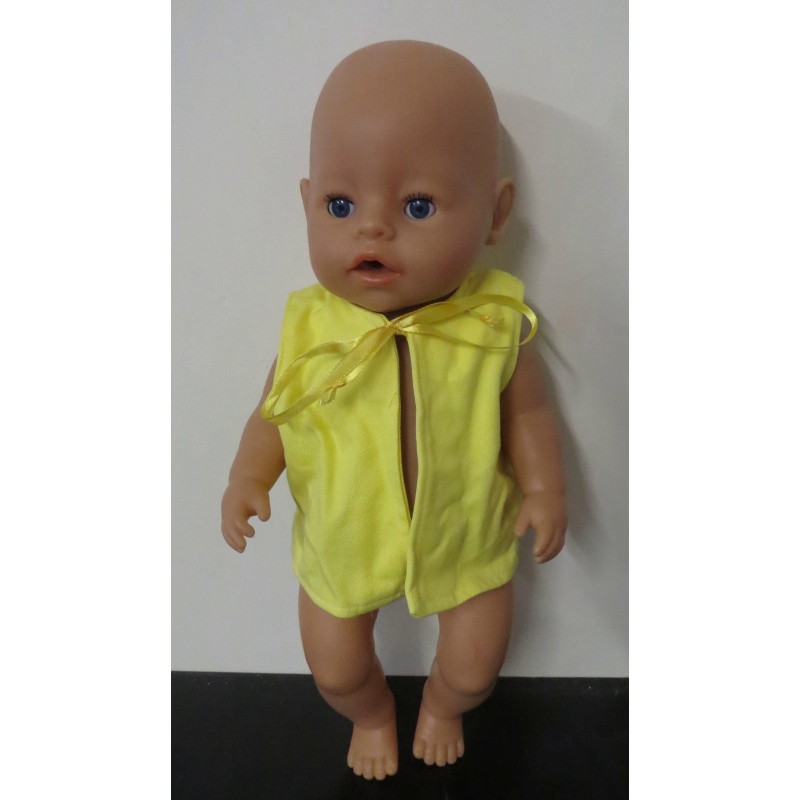 vestje geel baby born 43cm